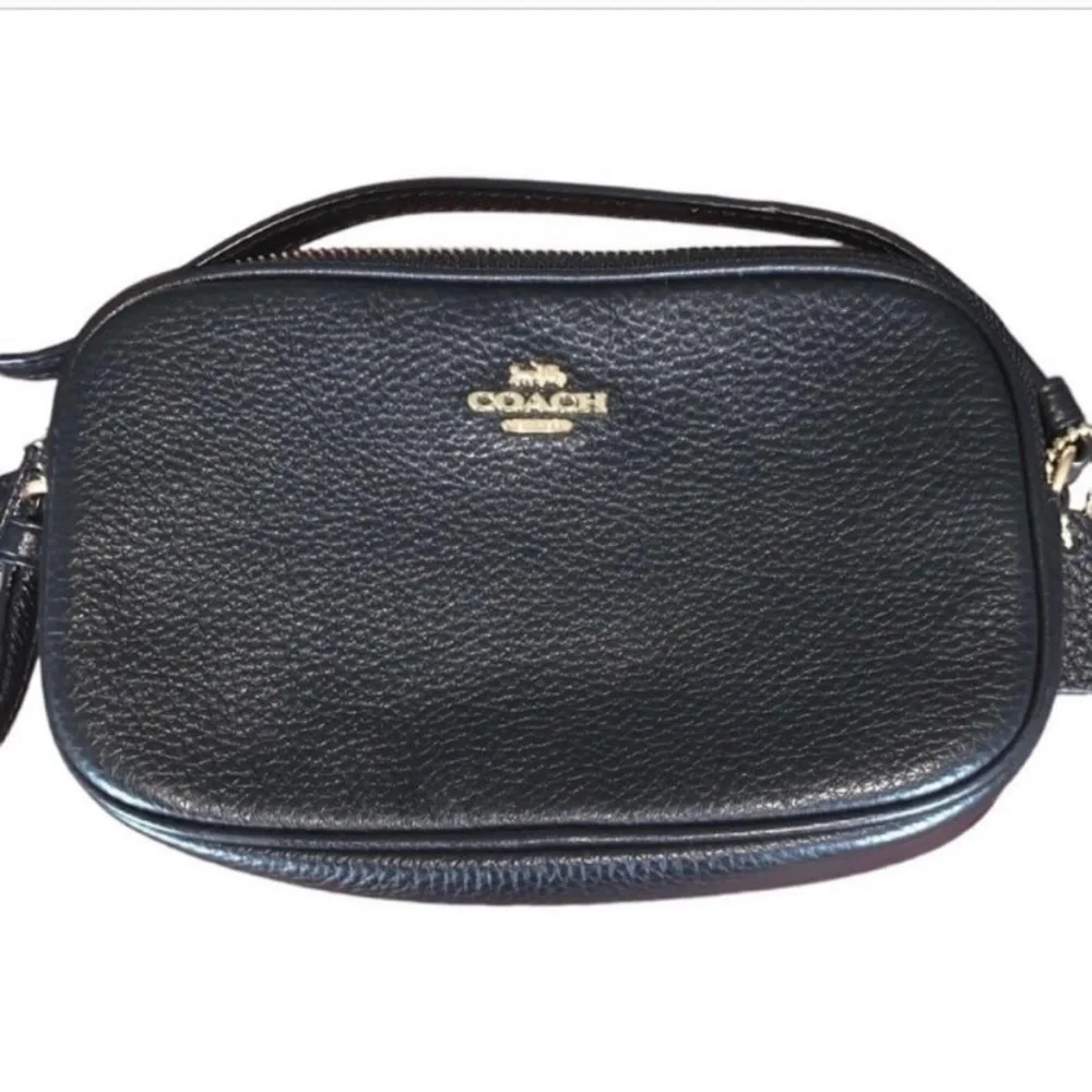 NWOT Coach Black Pebble Leather Crossbody Bag - Picture 5 of 9